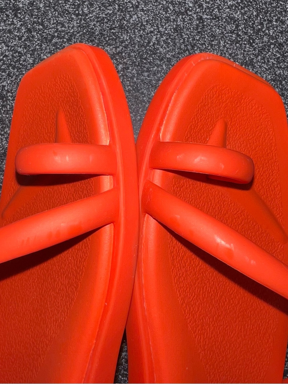 CROCS Women's Bright Orange Strappy Slide Sandals - Picture 5 of 5